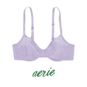 🆕 Aerie SMOOTHEZ mesh full coverage bra color purple wash